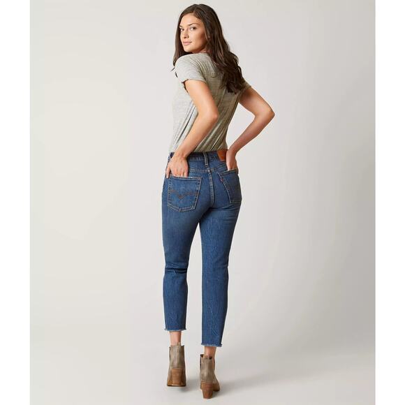 Levi’s Wedgie Straight Jeans Lasting Impression Blue Size 24 - Picture 14 of 16